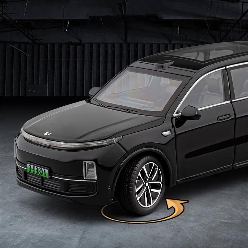 1/32 LEADING IDEAL L9 Alloy New Energy Car Model Diecasts Metal Electric Vehicles Car Model Sound Light Simulation Kids Toy Gift