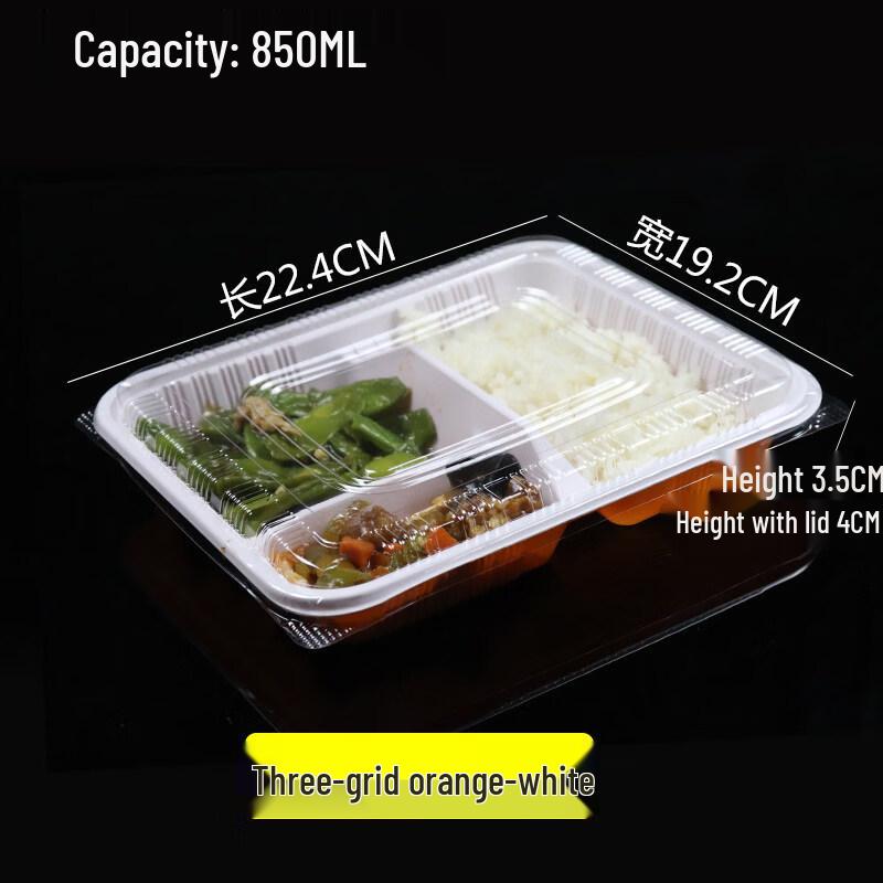 ZISIZ Disposable 3-Compartment Meal Box