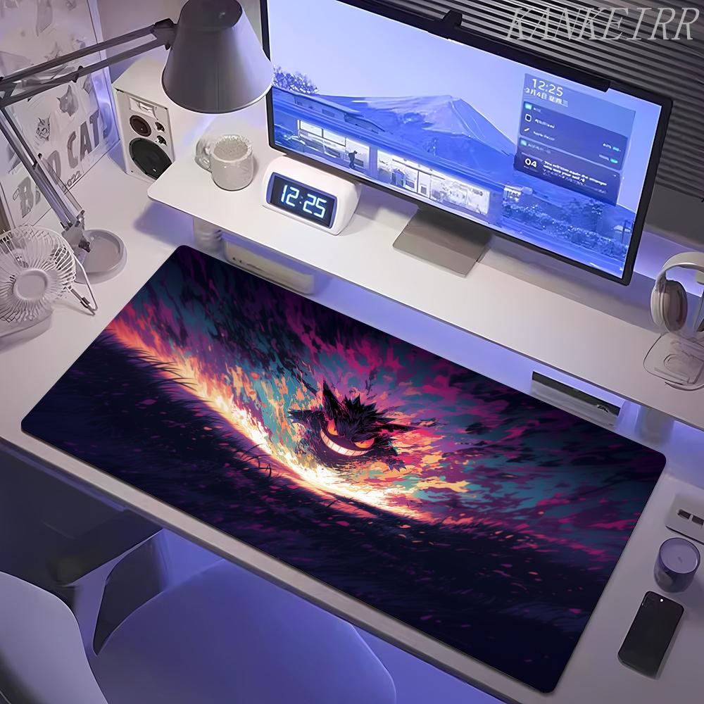 XXL Pokemon Japan Anime Purple Mouse Pad Gengar PC Cool Gamer Cabinet Keyboard Rug Extended Deskmat Laptop Kawaii Mousepad Gifts