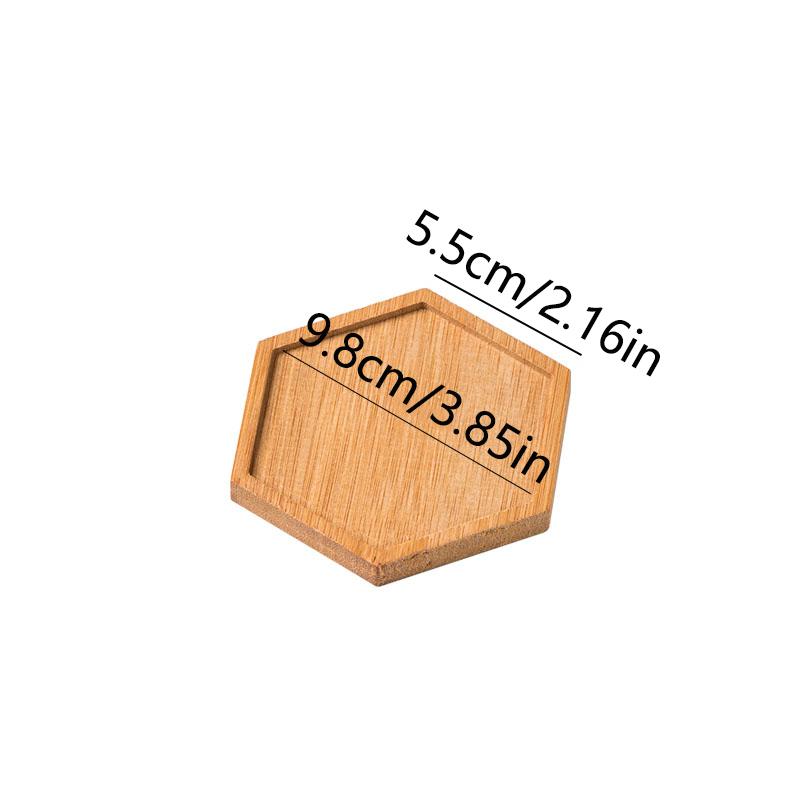 Wooden Tray Multi Bamboo Multi Shape Wooden Holder Pot Tray Coffee Coaster Home Garden Decor Photography Props