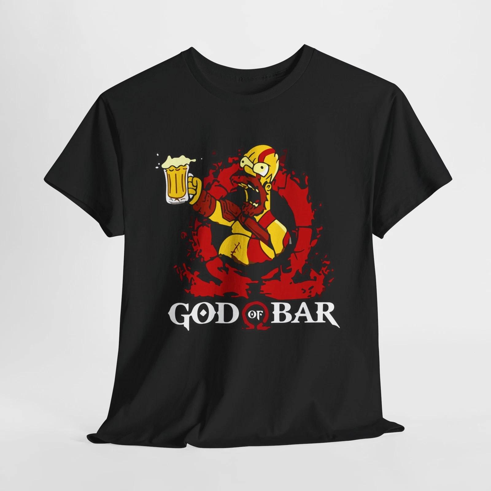 

HOMER GOD OF BAR FUN GRAPHIC T SHIRT Unisex Heavy Cotton Tee XL