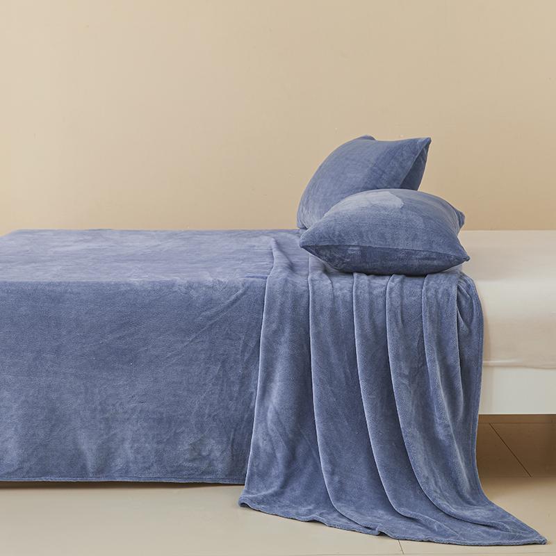 A-Class Heavyweight Coral Fleece Velvet Bed Sheet - Extra Large Northeast Winter Style