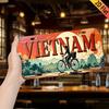 Stück Vintage Vietnamesisches Kennzeichenschild D Flacher Rahmen Dekoration Nur Vietnamkarte Vietnamesischer Text mit Englischer Übersetzung