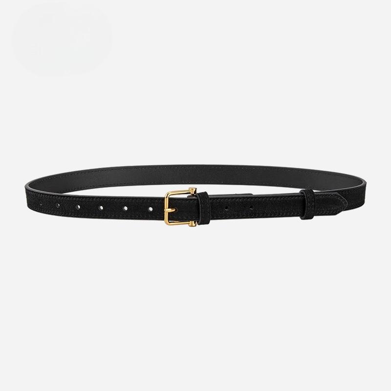 New Matte Design Sense Women's Genuine Leather Belt Retro Versatile Suit Jeans Accessories Commuting Belt