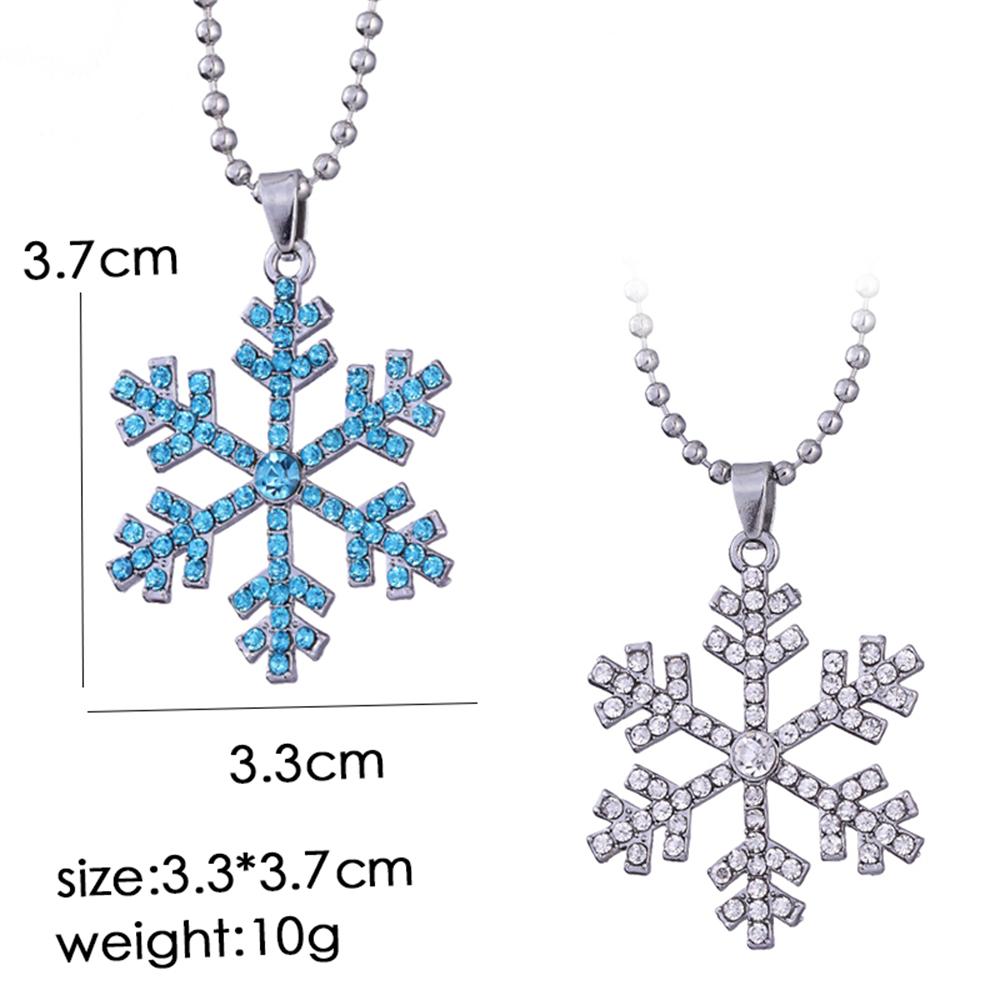 

ZRM Fashion Charm Bule Snowflake Snowflower Necklace Snow Flower Pendant Jewelry For Christmas Gifts 50cm синий