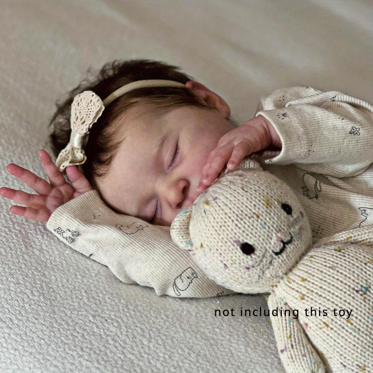 

BZDOLL 50CM Soft Vinyl Limbs Asleep Reborn Baby Doll Toy with Cloth Body Lovely Girl Birthday Gift 20Inch Newborn with 3D-paint Skin and Visible Veins cloth body doll