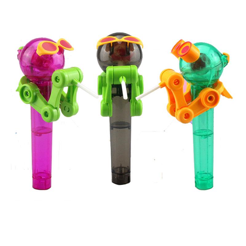 Creative Personality Toys Lollipop Holder Decompression Toys Lollipop Robot Decompression Candy Dustproof Toy Gift