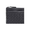 Bottega Veneta Woven Design Lambskin Wallet Men Wallets Black 275327-V001D-1000