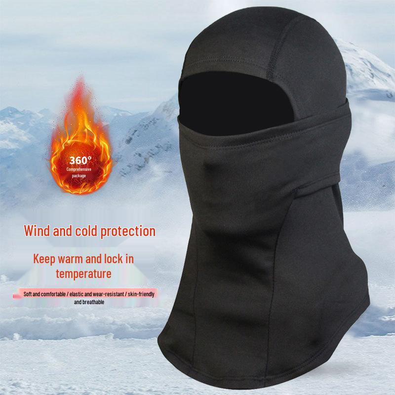 Masque facial intégral en polaire chaud et coupe-vent unisexe pour le cyclisme et le ski