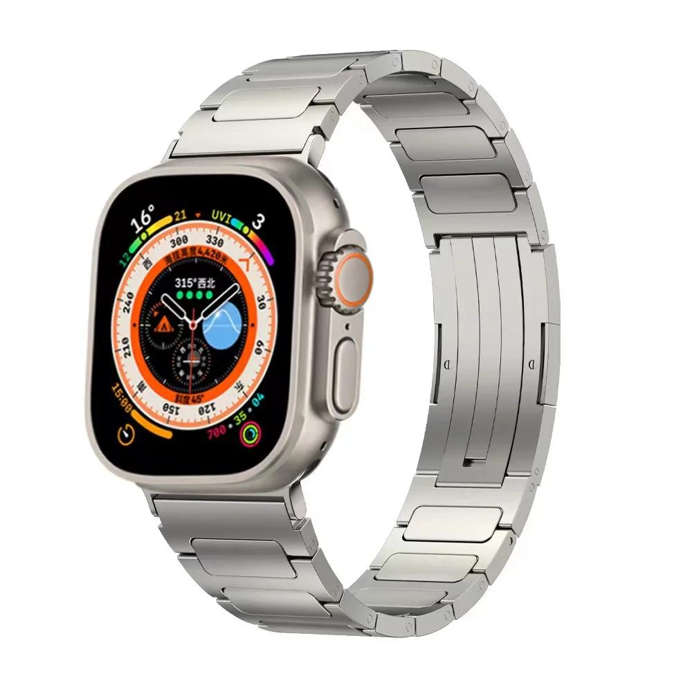 Curea Metalică Titan pentru Apple Watch Ultra 3 49mm 11 10 9 8 7 46mm 45 41mm Brățară Ușoară pentru 6 5 4 SE3 44 40mm 42mm 38mm