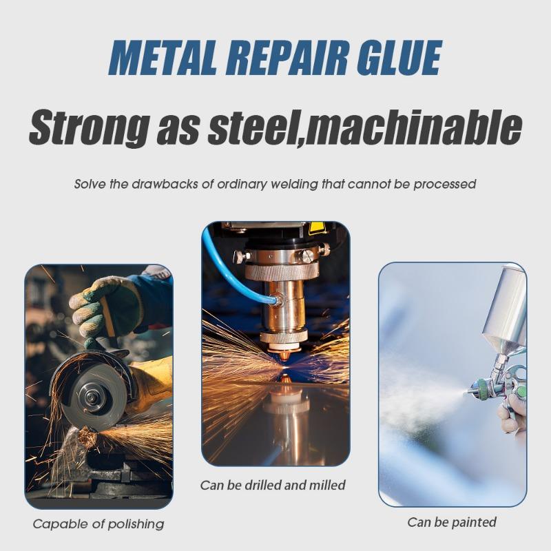 50/25ml Metaalreparatie Lijmen 2-in-1 Industriële AB Gietlijm Hittebestendig Koud Lassen Sterke Defect Reparatie Middel Gereedschap