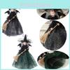 Lk Halloween Decorations Witch Doll Tree Topper European Style Black And Green Color