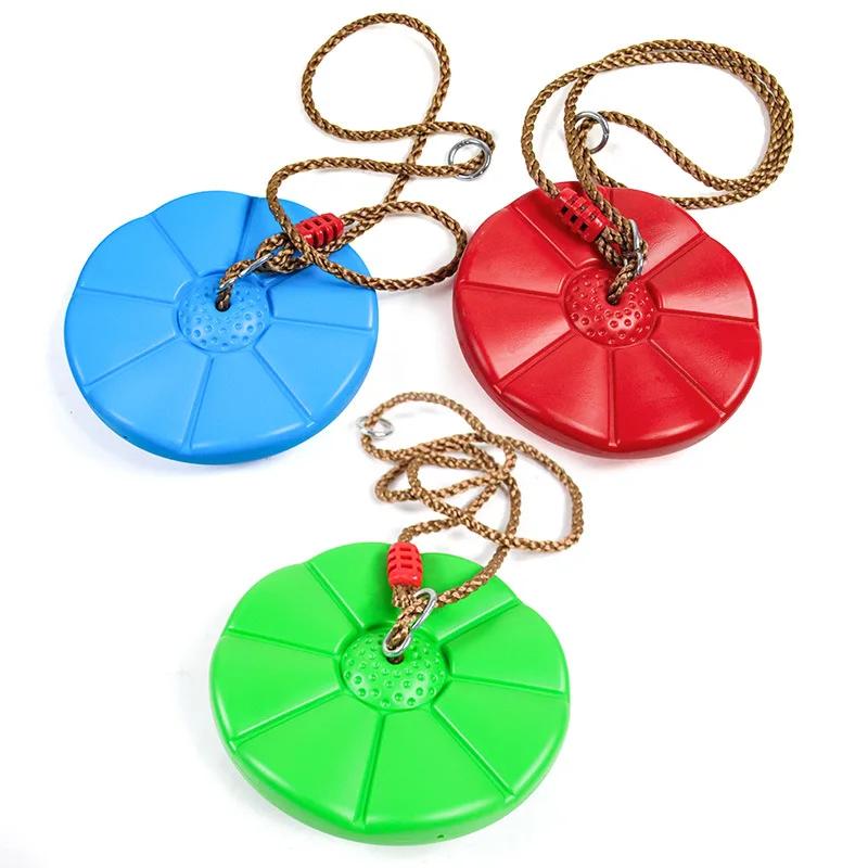Children's Disc Swing with Height Adjustable Ropes Octagonal Petal Swing Hanging Swing Toys Indoor Outdoor Backyard Garden Swing
