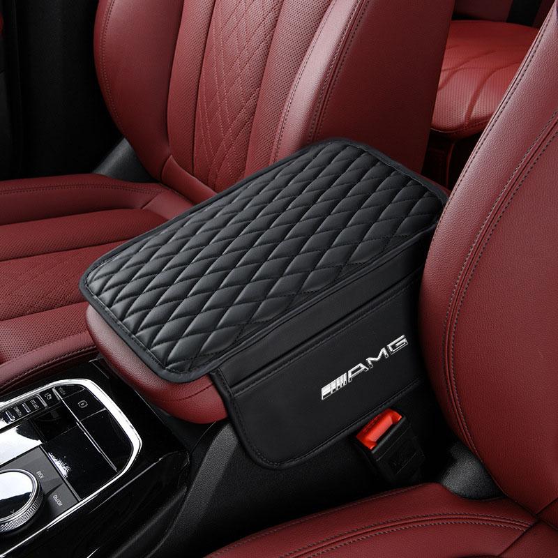1 Pezzo Pelle Console Auto Cuscino Bracciolo Auto con Storage Styling Auto Per Mercedes Benz AMG GLE GLS GLC CLA GLB ML C500 C200 C300 W204 W206 W203