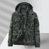 Men's Camouflage Workwear Jacket with Detachable Hood, Windbreaker for Spring/Autumn, Fashionable Loose Fit, Large Pockets