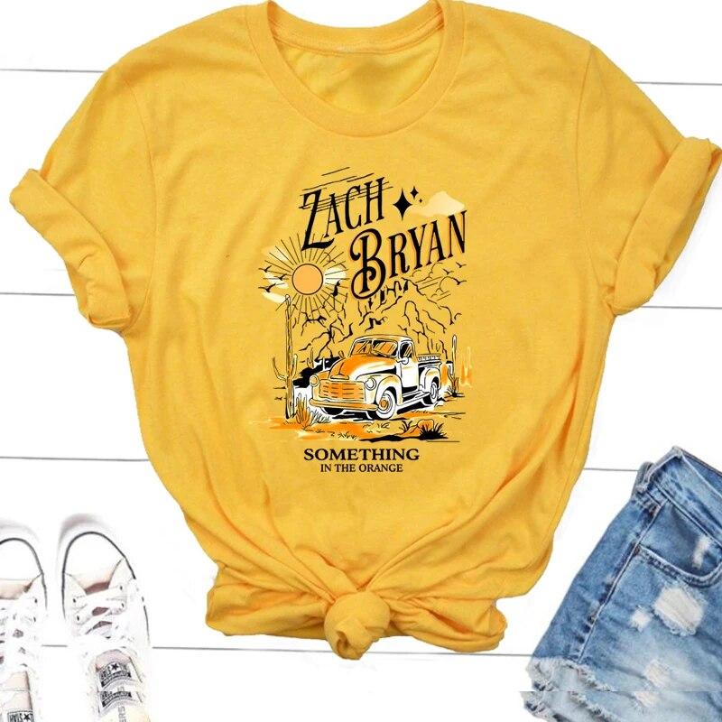 Zach Bryan Something In The Orange Tshirt Vintage Country Music T-Shirt Summer Cotton American Heartbreak Tees Unisex Tops Unisex