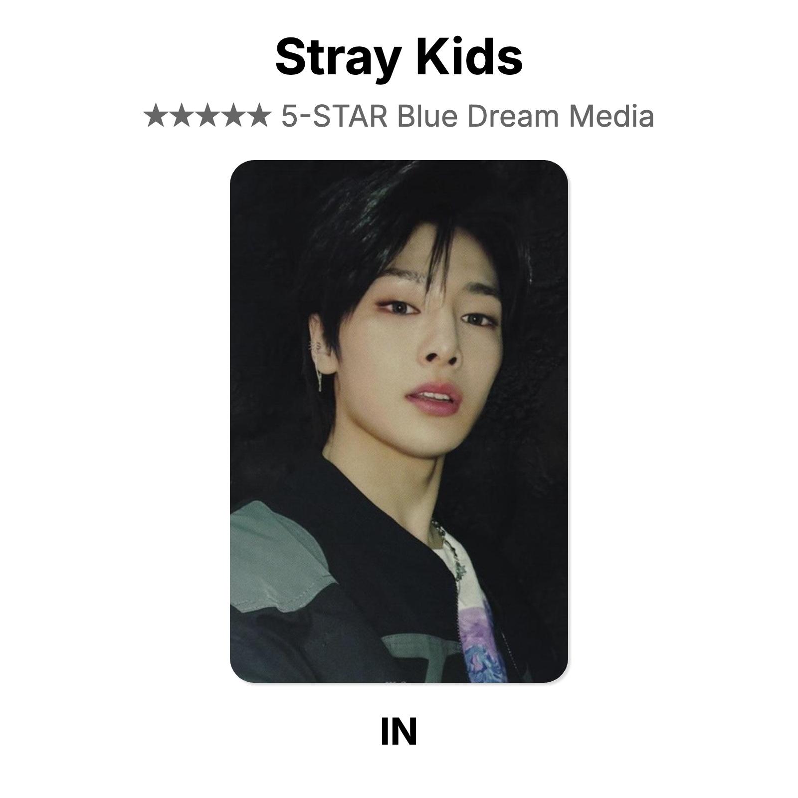 Stray Kids 5-STAR Blue Dream Media Официальная фотокарточка I.N
