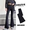 Micro-pull Shark Pants Women's New Spring and Autumn Thin High-waisted Hip-lifting Yoga Pants, Black Horn Leggings