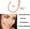 Clip On Fake Nose Ring 316L Stainless Steel Nose Stud Hoop Non Piercing Body Jewelry Nose Clip Non Piercing Nose Ring for Women