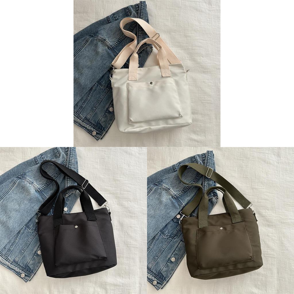 Canvas Tote Bag For Women With Topstitched Detail And Zipper Closure For Casual Daily Use