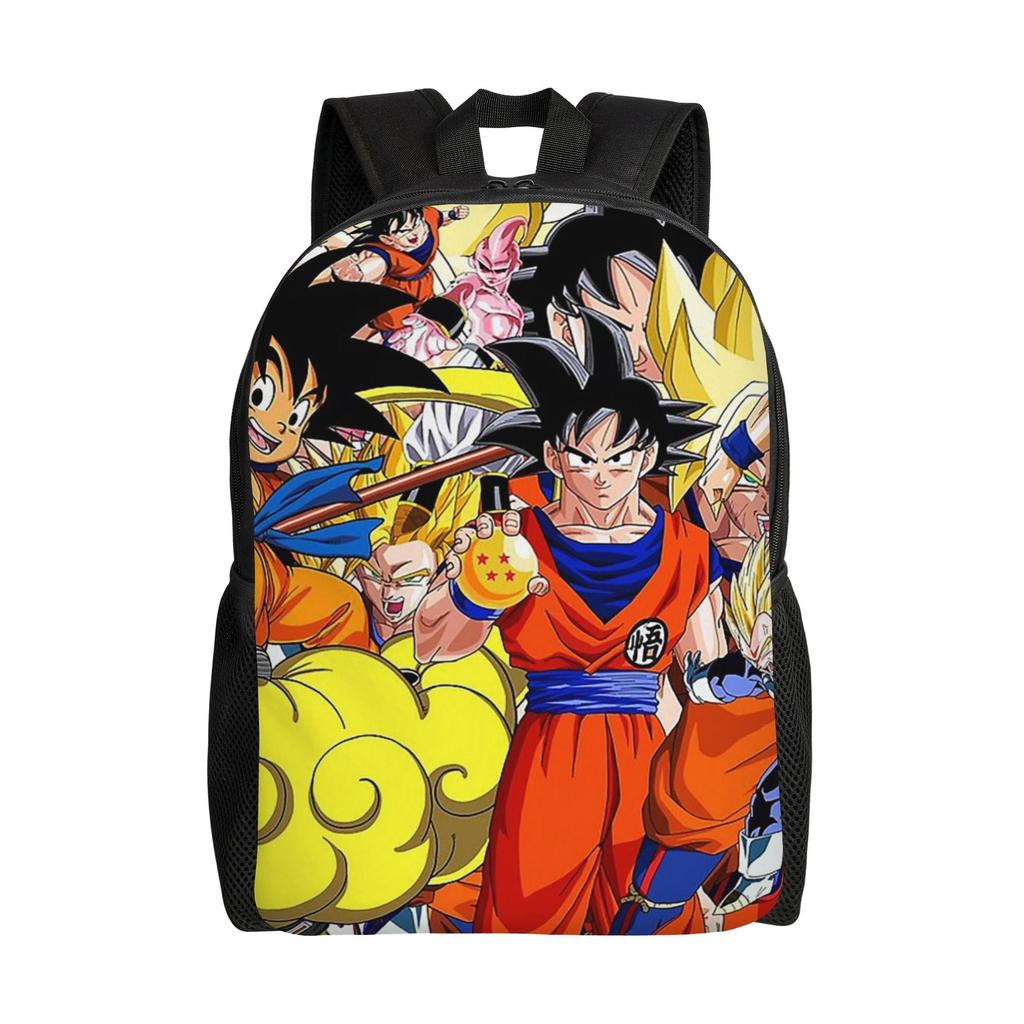 Dragon Ball Z Cartoon Rucksack für Männer Frauen Mode Schüler Tagesrucksack DBZ Goku Laptop Computer Umhängetasche Leicht