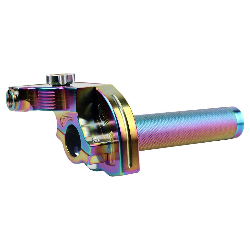 22mm Universal CNC Aluminum Motorcycle Throttle Twist Grips Handlebars For Moped Scooter Bike Modification Motocross Accessories Throttles 2