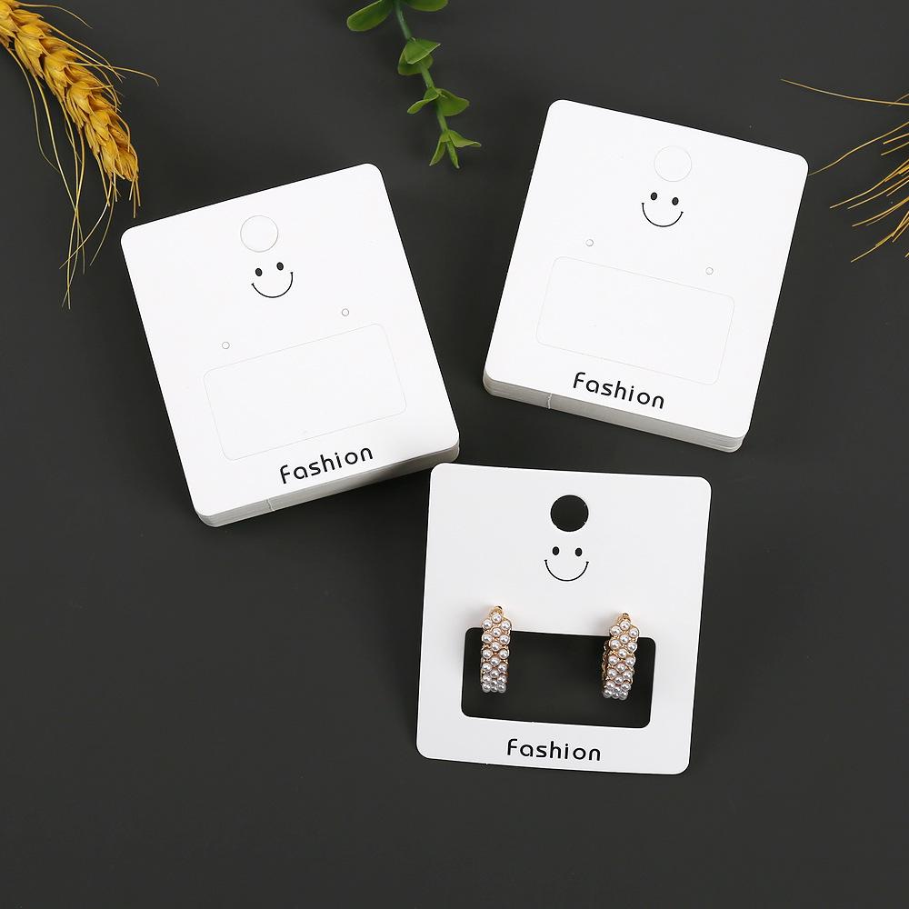 Smiley Face 2-Hole Earring Hanging Card - Trendy Jewelry Packaging