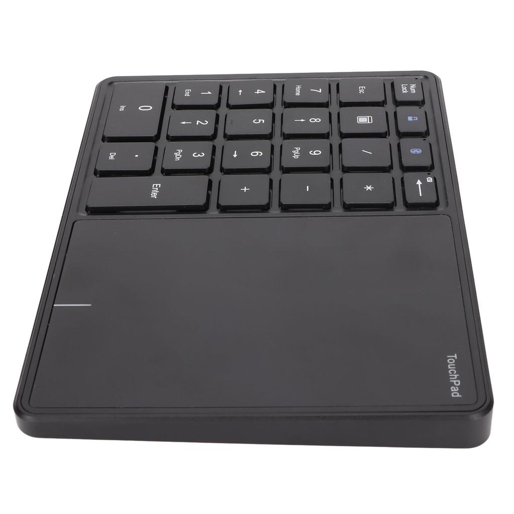 Wireless Numeric Keypad 2.4G Ergonomic 7.5 Degree Angle 10m Receiving Type C Port 22 Keys Number Keypad with Toucad