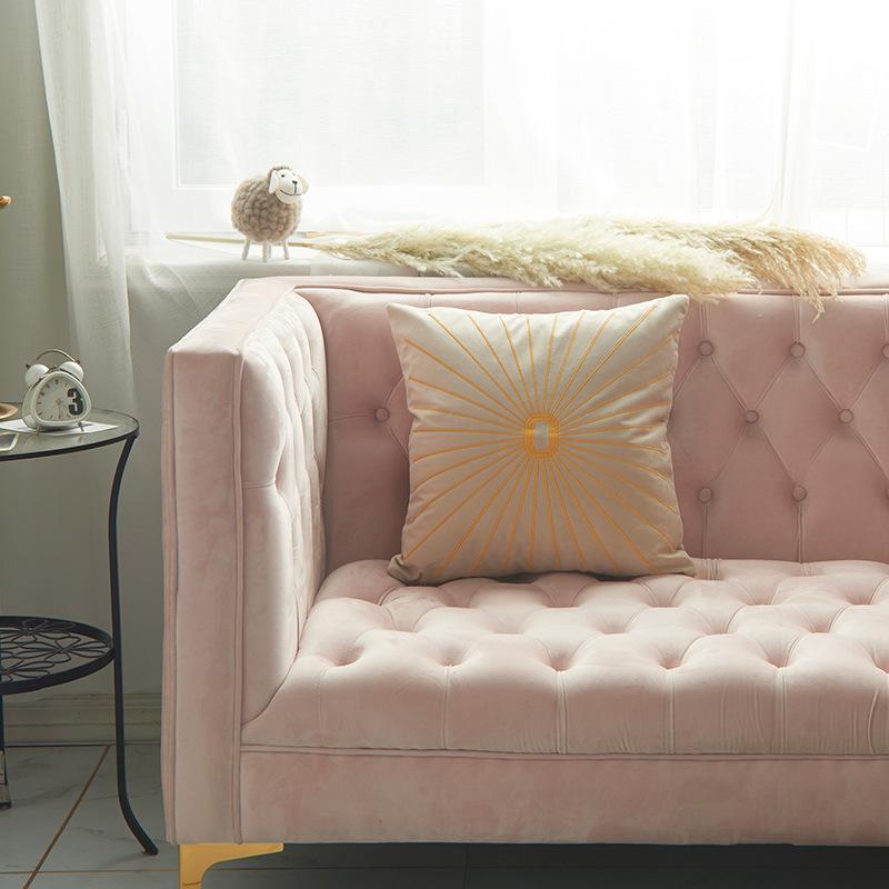 Dutch Velvet Gold Thread Embroidery Pillow Cover New Thickened Style Home Plush Cushion Cover Without Core