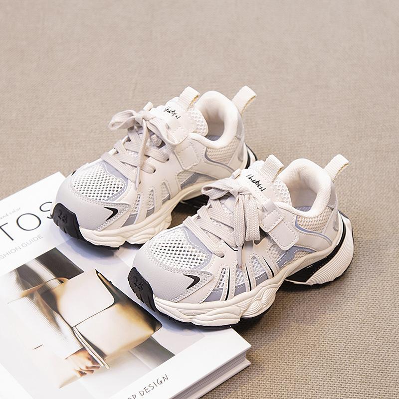 2025 Spring and Summer New Children's Dad Shoes, Light and Breathable Boys' Sports Shoes, Middle and Older Children's Fashion Running Shoes, Trendy