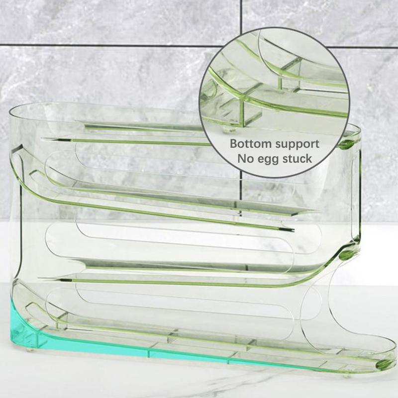 4 Layer Slide Egg Storage Box Ladder Style Egg Box Storage Refrigerator Side Door Large Capacity Automatic Egg Rolling Machine
