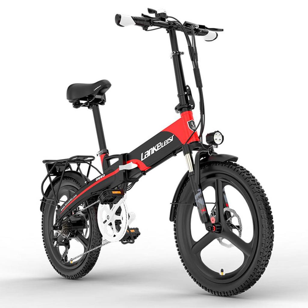 LANKELEISI G660 20-inch Foldable Urban Electric bicycle,500W48V12.8AH,Max Range 110 km,Max Load 120 Kg