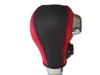 TricoloreExchange Tricolore EX DIY Shift Knob Leather Wrap Kit for Wagon R and MA36 Solio and Black Leather with Red MH35/55 (Red Stitching, 3S-36)