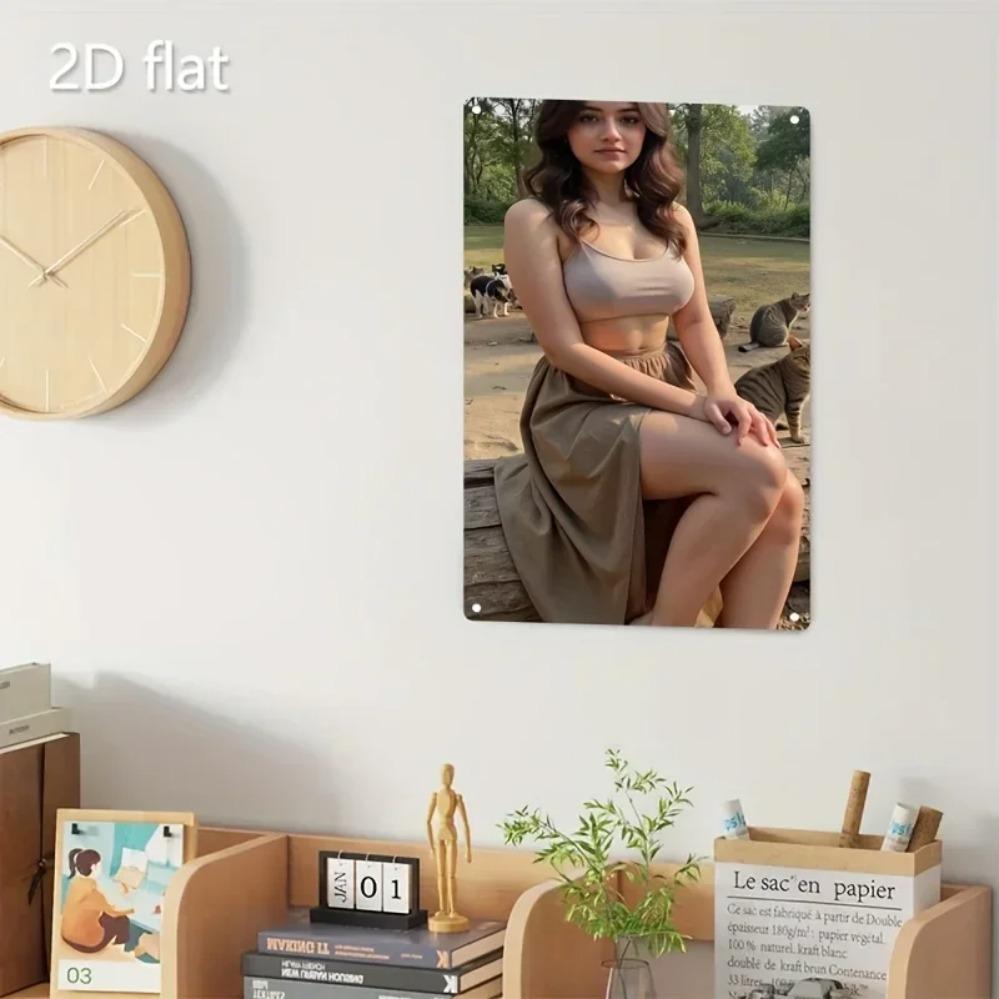 Metal Wall Art Sign, Humorous Home Bar Decor, 2D Flat Waterproof Christmas Gift Sign