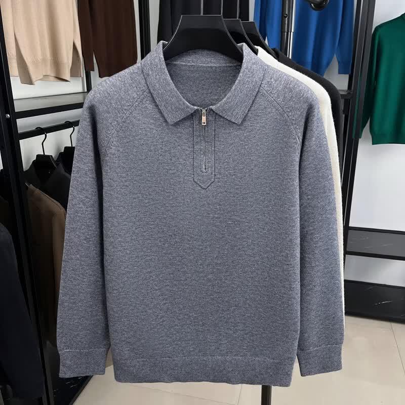IMAGINEX Men s Old Money Style Thickened Polo Knit Sweater 125