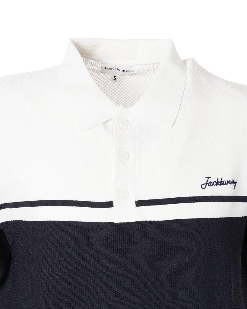 Jack Bunny Short Sleeve Knit Polo Shirt Golf Sweater Size 4 Men's (Brand Logo) / / 262-5275837 030_White, [M]