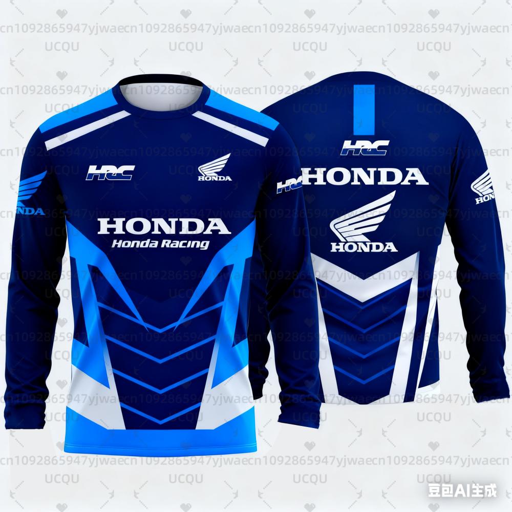 UNYDV1 Honda 26 New Summer Basic Shirt Summer Fashion Comfortable Trendy Cycling Quick-Dry Long Sleeve T-Shirt