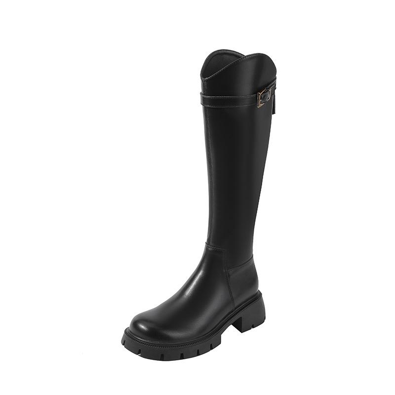 Knight Boots for Women, New Thick-soled Boots for Women, Knee-high Boots for Autumn and Winter, Thick High-heeled Boots