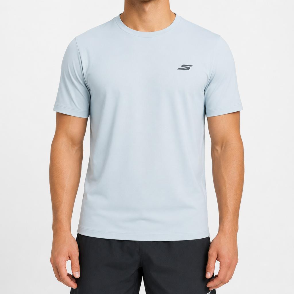 Skechers Solid Color Comfortable Pullover T-Shirt Men tops P326M034-01DS