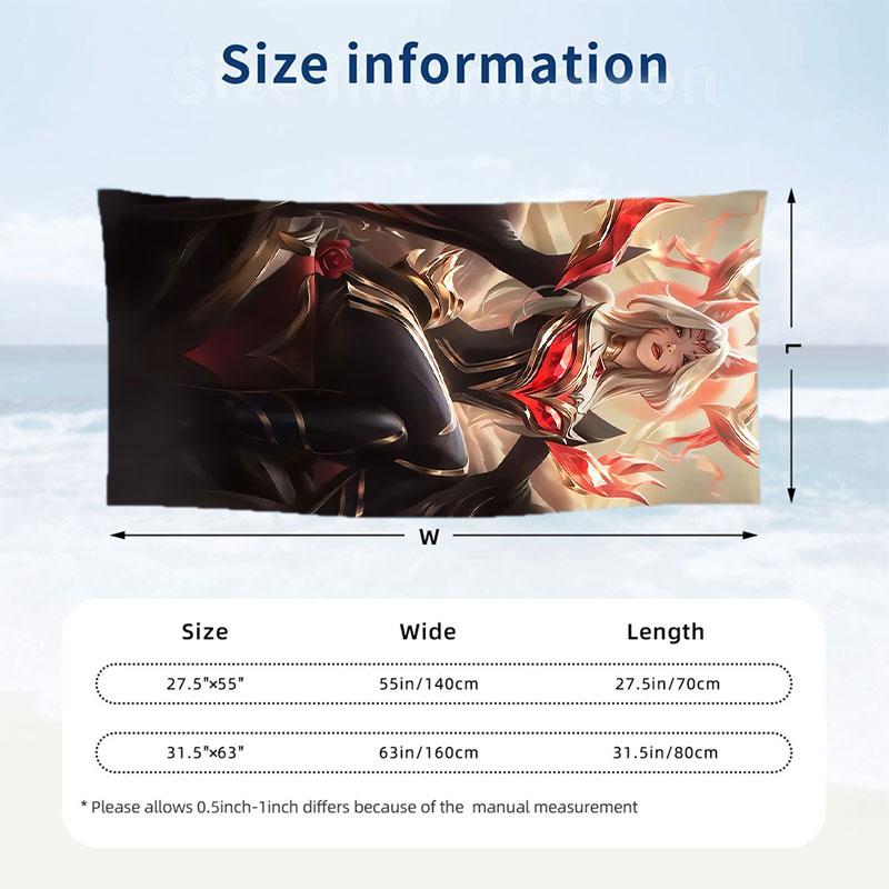 Large Beach Towel Quick Dry Absorbent Towel For Beach IndoorLeague of Legends