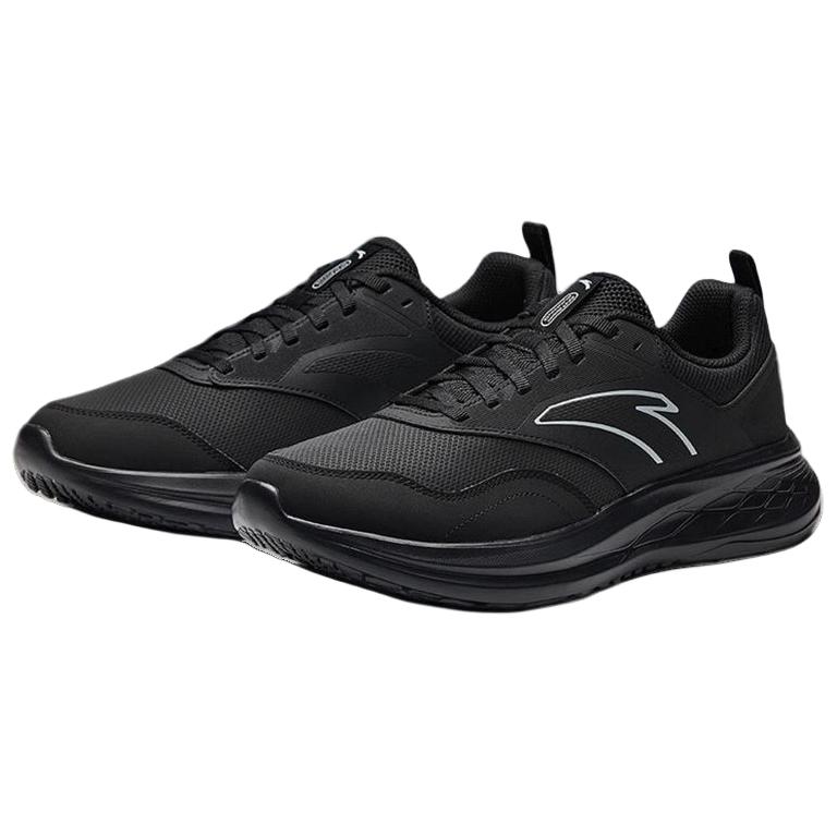 Anta Cushioning Slip Resistant Abrasion Resistant Low top Casual Running Shoes Men's Black Sneakers 112515506R-2