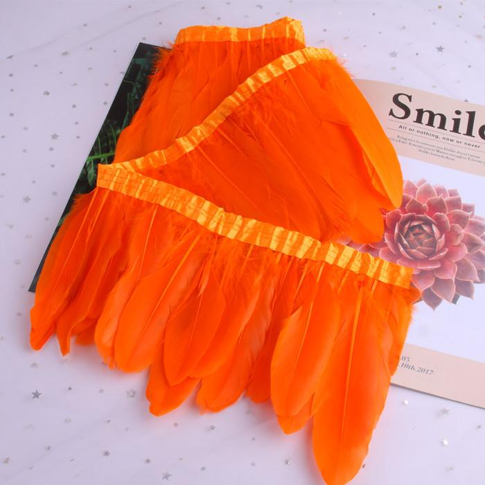 2 Yard Goose Feathers Trim Wedding Party Decoration 15-20Cm Fringes Clothes Macrame Feather Diy Plumes Ribbons For Crafts