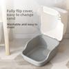 Koda Sandbox Cat Litter Box Semi-enclosed Splashproof Cat Tray Cat Toilet Cleaning Basin Supplies Pet Toilet Kitten Tray Bedpan