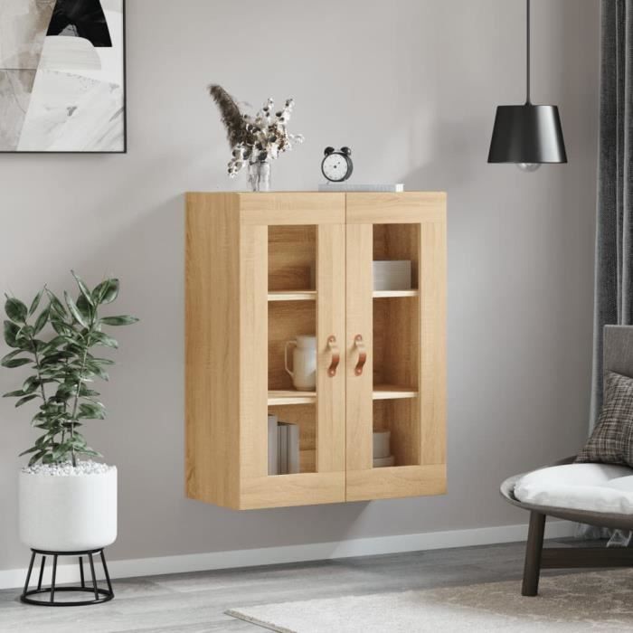VidaXL Armoire murale chêne sonoma 69,5x34x90 cm 828455
