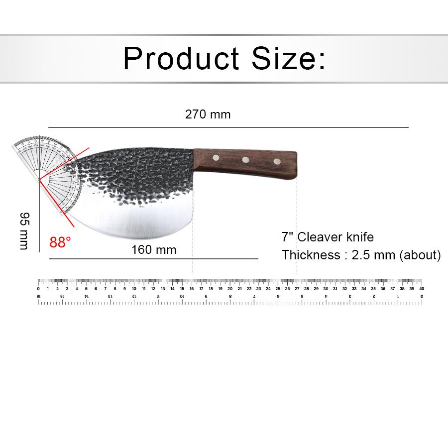 Stainless Steel Fishing Knives Hand Forged Blade Filleting Knife Cleaver Meat Butcher Knife Wood Handle Kitchen Knives Chef Tool