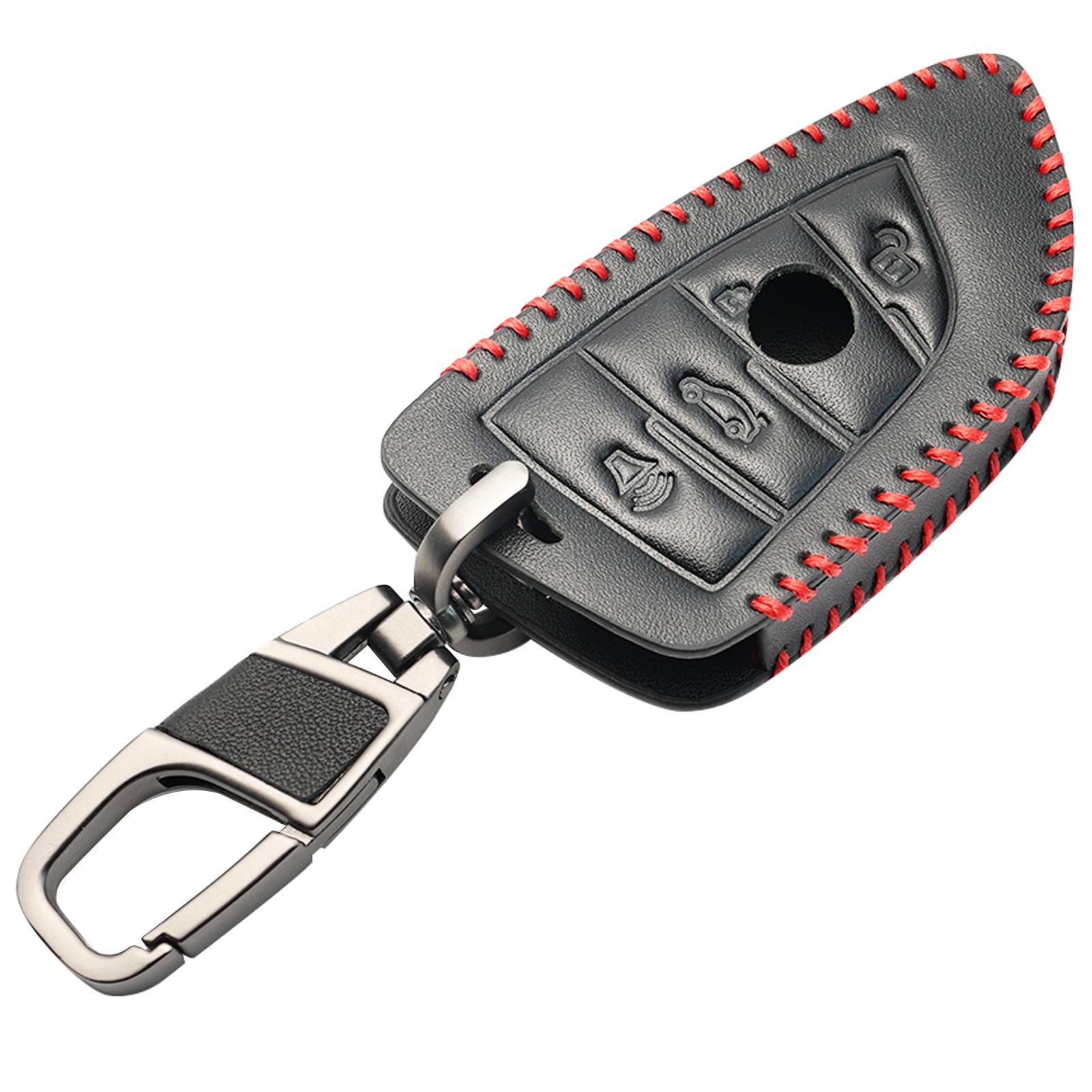 

Кожаный чехол-протектор для ключа автомобиля с 4 кнопками для BMW X5 35i 50i X6 F15 F16 F86 G30 7 G11 M Z4 E85 E86 X1 F48 X3 X4 F15 чёрный