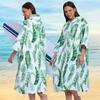 Erwachsenen Badeponcho mit Kapuze, Schwimm- und Strandtuch, Mit Reißverschluss, Geeignet für Schwimmen und Strandurlaube