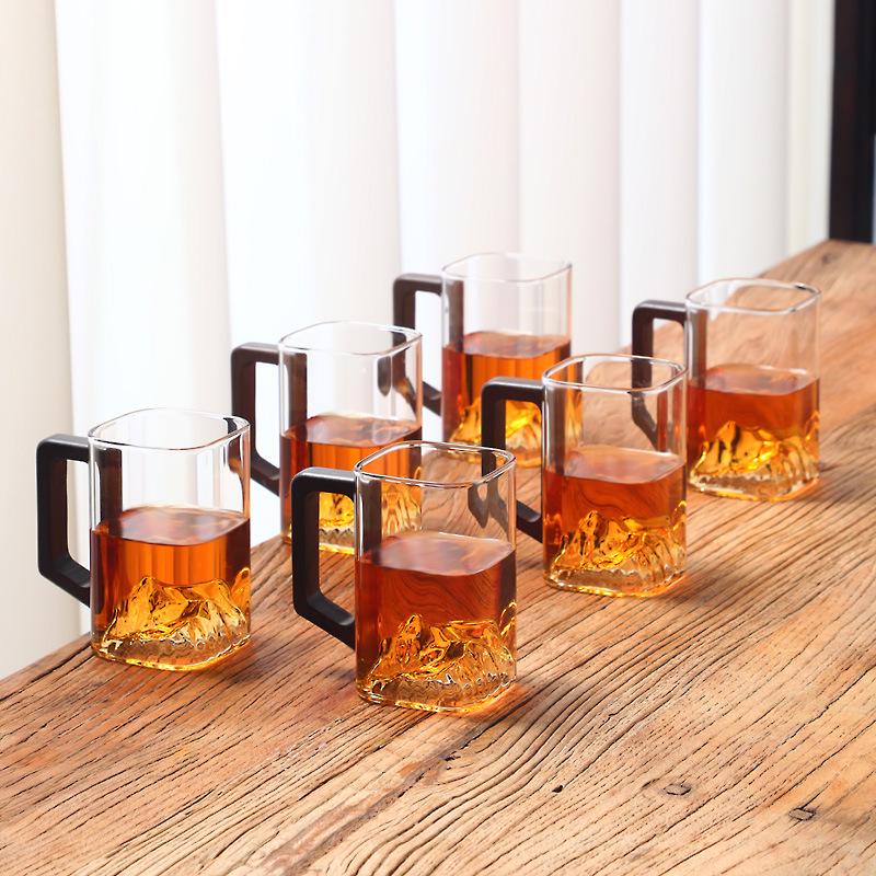 High-Temperature Resistant Transparent Glass Tea Cup for One Person – Exquisite and Personal Design