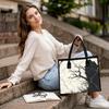 Gothic Tree House Print Canvas Tote Bag Casual Daily Shoulder Handbag for Shopping Travel