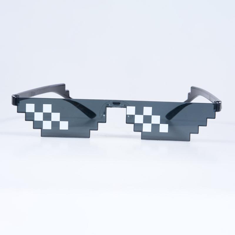 Erkek Kadın Gözlük Thug Life 8-Bit MLG Pikselli Güneş Gözlüğü Minecraft oyuncuları için